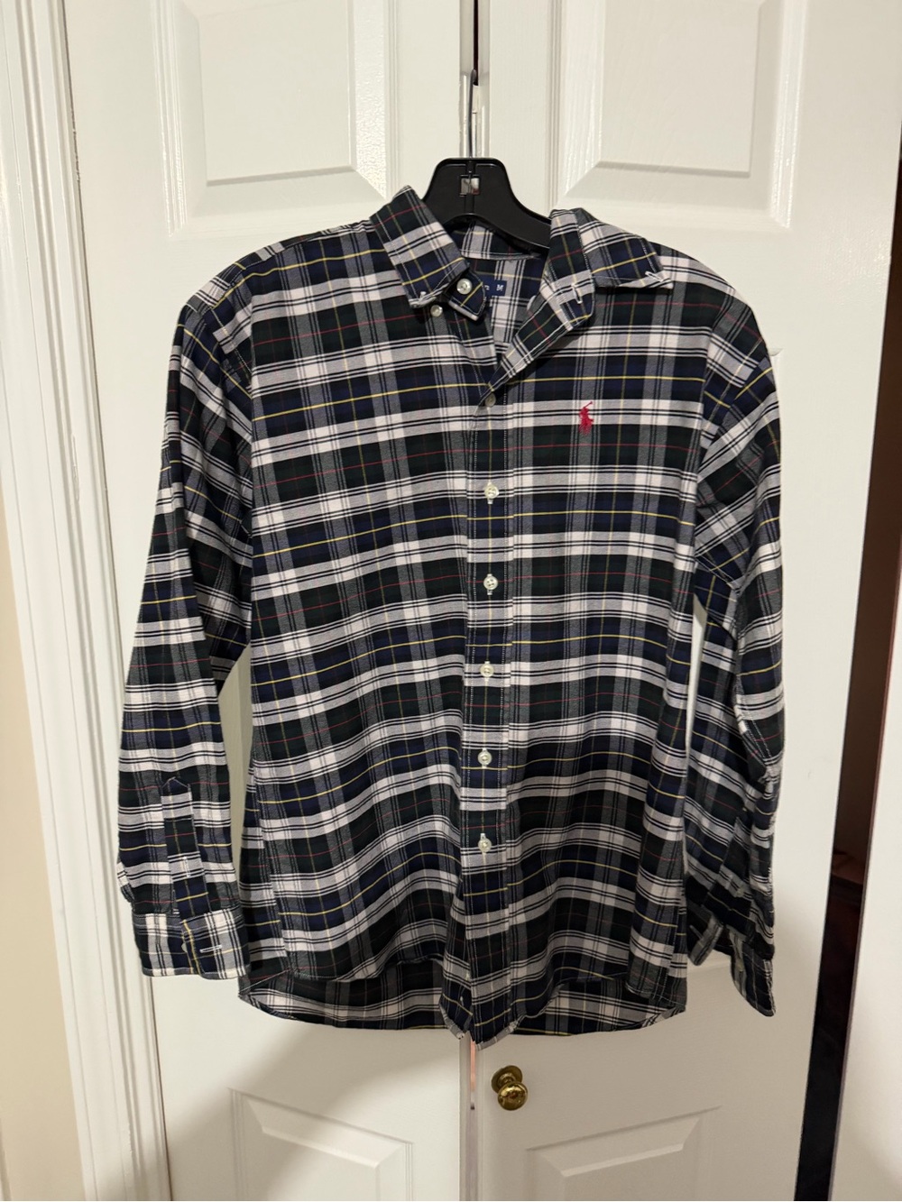 Polo by Ralph Lauren Navy Plaid Button-Down Shirt M